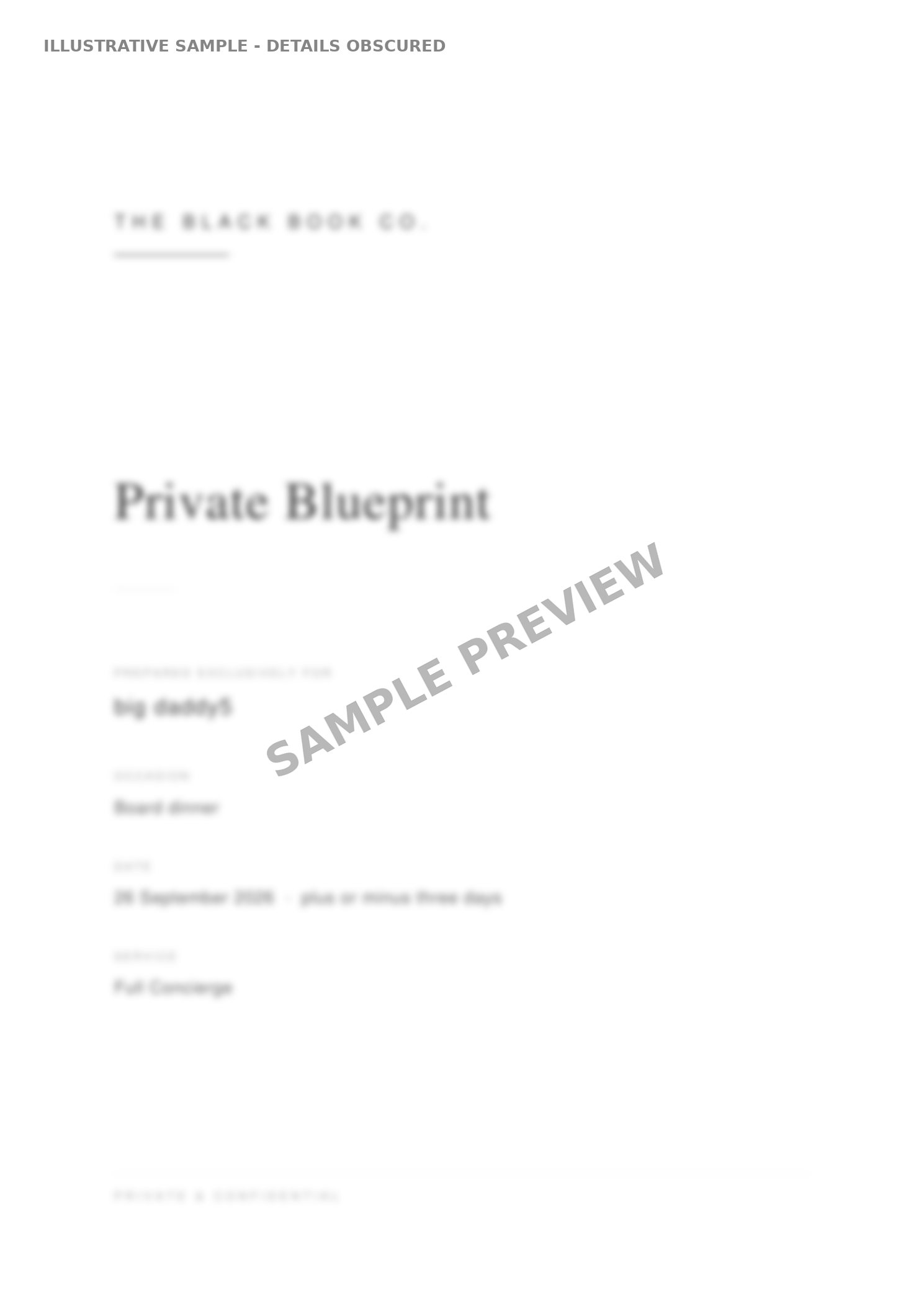 Obscured sample Blueprint cover page